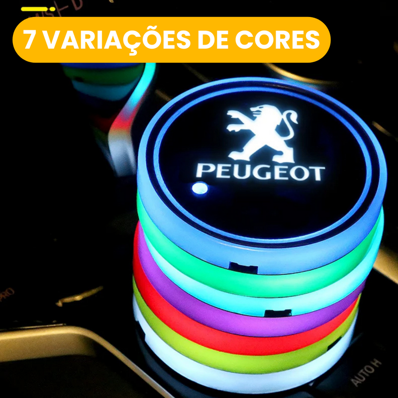 AutoGlass - Porta Copos Personalizado em Led Para Carros (Compre 1 e Leve 2)