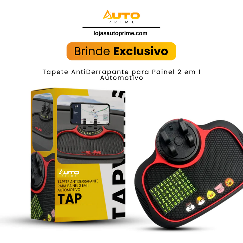 AutoTap® - Tapete Antiderrapante Para Painel 2 em 1 Automotivo