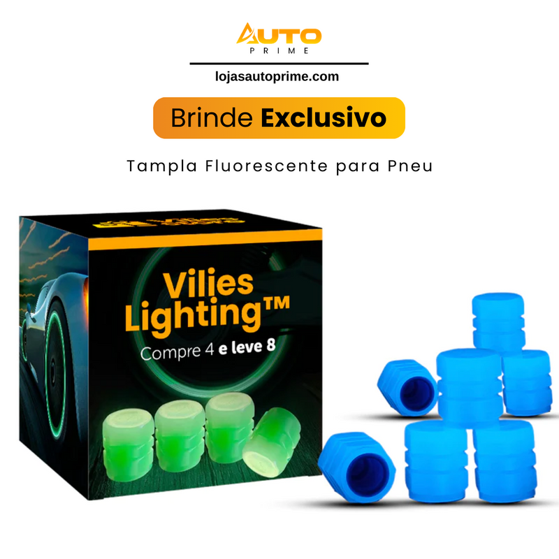 AutoLighting® - Tampa Fluorescente para Pneus (Compre 4 e Leve 8)