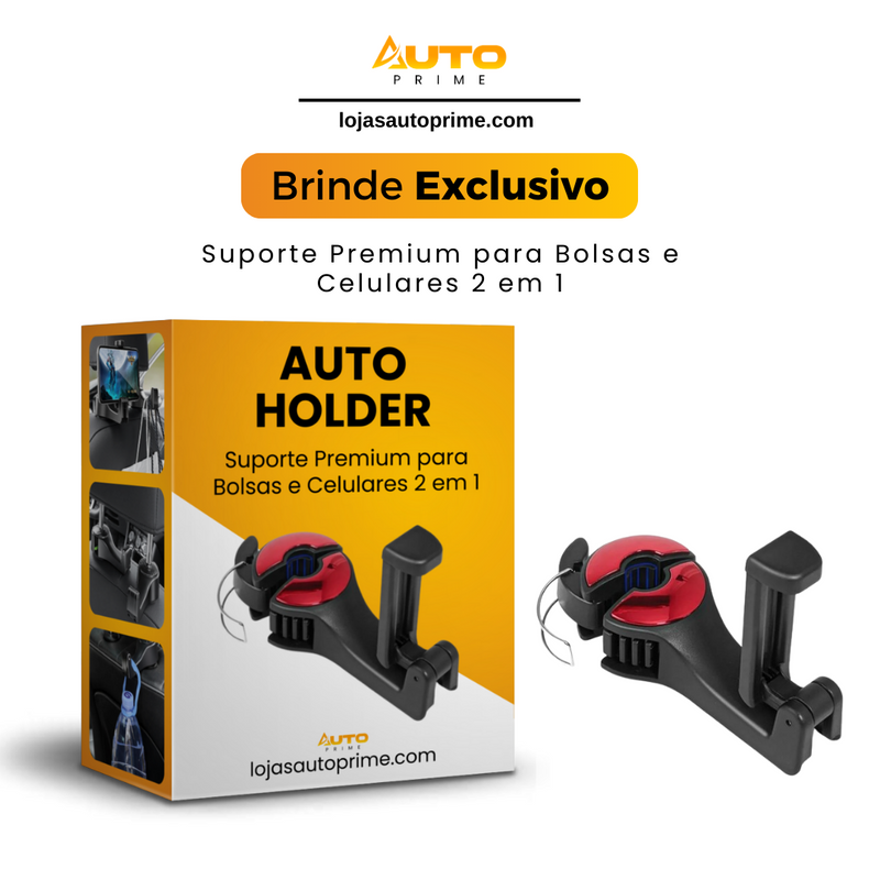 AutoHolder® - Suporte Premium para Bolsas e Celulares 2 em 1 + Brinde Exclusivo