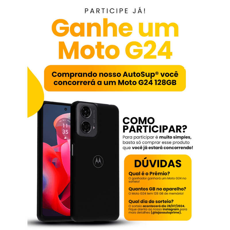 AutoSup®- Suporte Ultraresistente Premium + Concorra a um Motorola G24 128GB