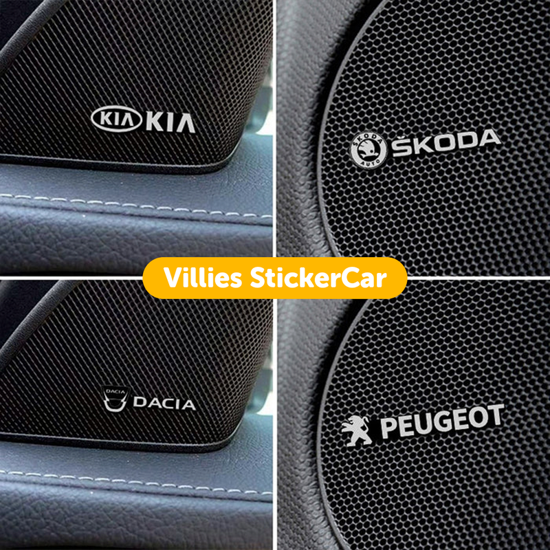 StickerCar - Adesivo Original de Metal (Compre 4 e leve 8)