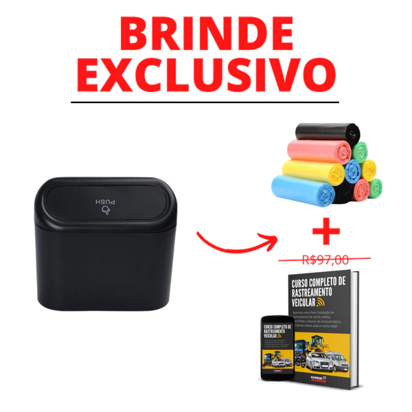 Porta Resíduos para Carros - BagyCar® + 4 BRINDES EXCLUSIVOS